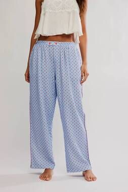 NEW FREE PEOPLE be mine pants in blue combo